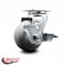 Service Caster 4 Inch Thermoplastic Rubber Swivel Caster with Roller Bearing and Brake SCC SCC-20S420-TPRRD-TLB - alternate 5